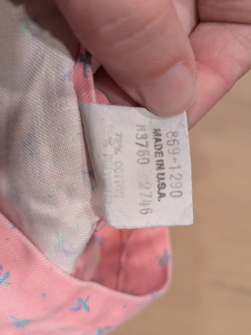 OshKosh B'gosh Pink Printed Kids Overalls Vintage Made In USA